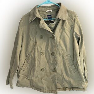Gap maternity sage/khaki cotton jacket